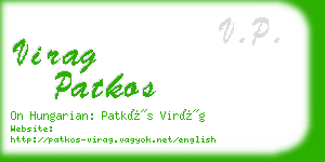 virag patkos business card